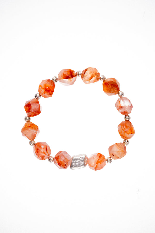 Red Agate Bracelet – “Vital Flame”