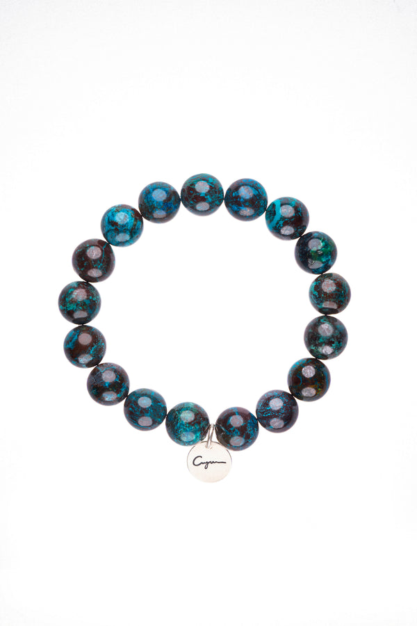 Malachite & Blue Tiger's Eye Bracelet – “Power Spirit”